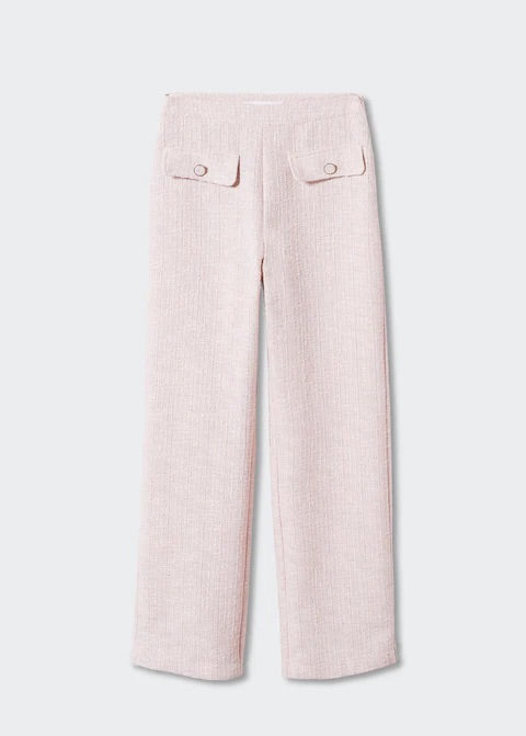 Tweed straight trousers