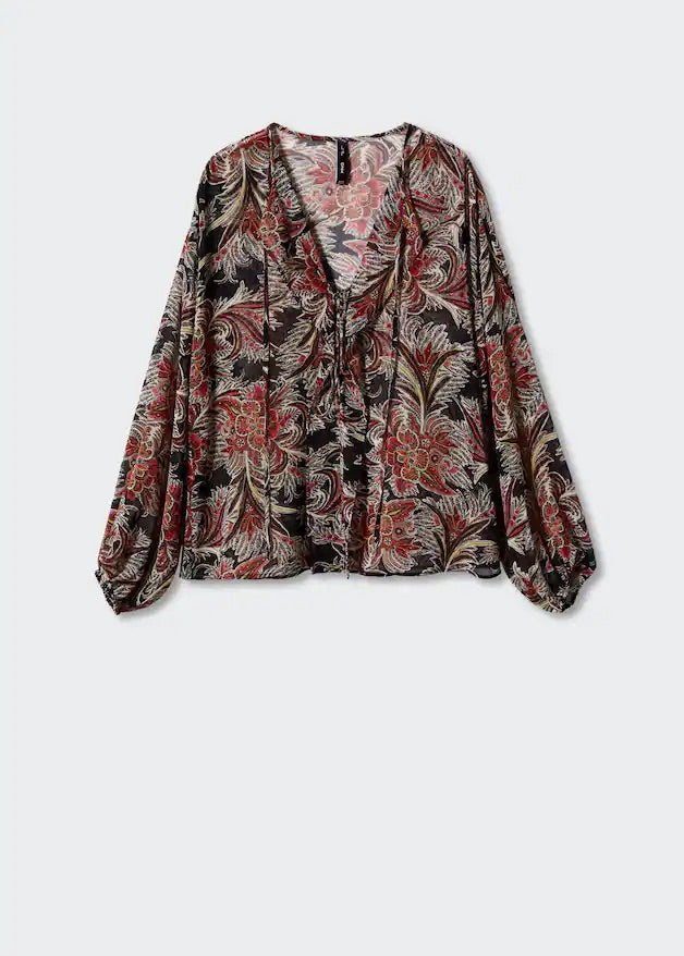 Ruffle bow blouse