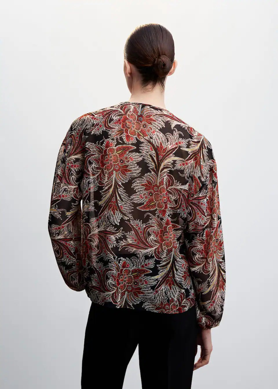 Ruffle bow blouse