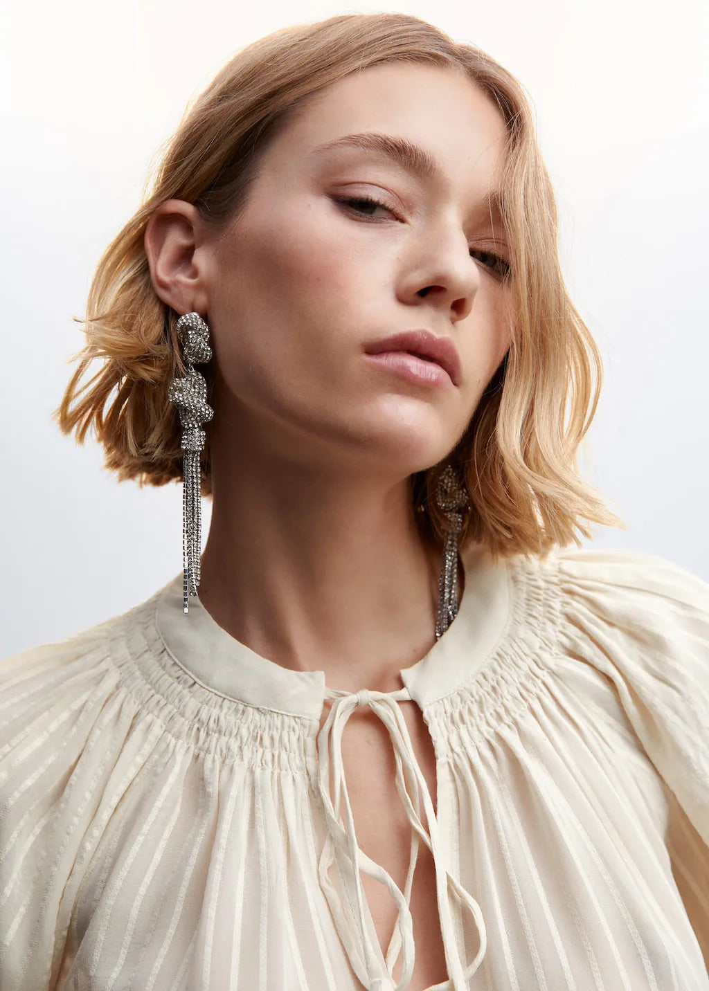 Boho blouse with tassel detail