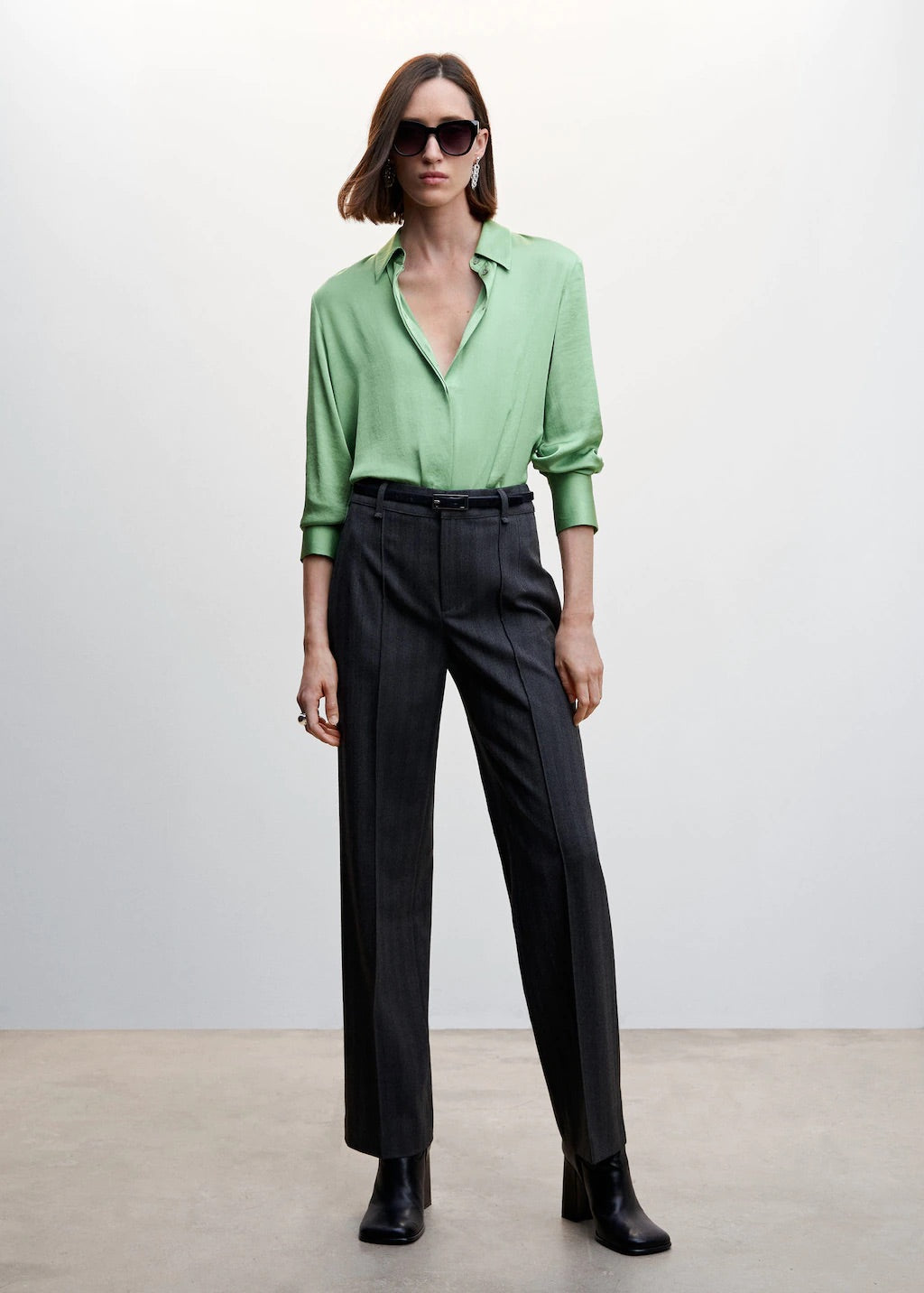 Satin finish flowy shirt