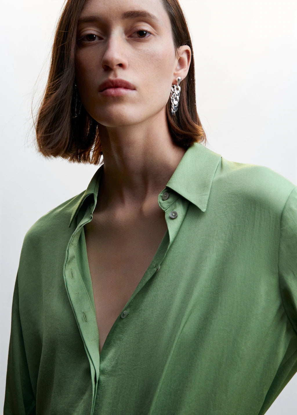 Satin finish flowy shirt