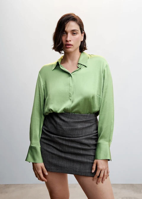 Satin finish flowy shirt