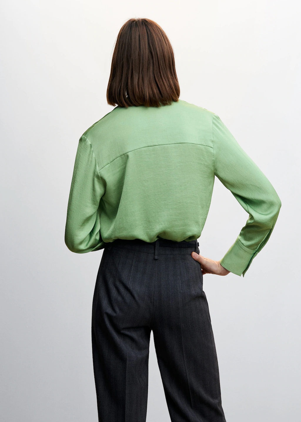 Satin finish flowy shirt