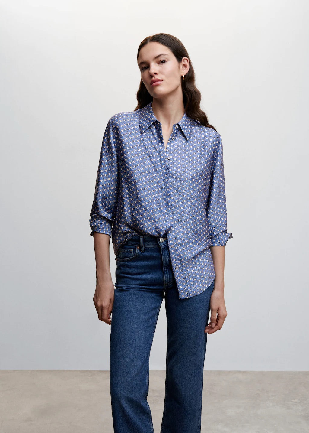 Satin finish flowy shirt