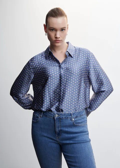 Satin finish flowy shirt