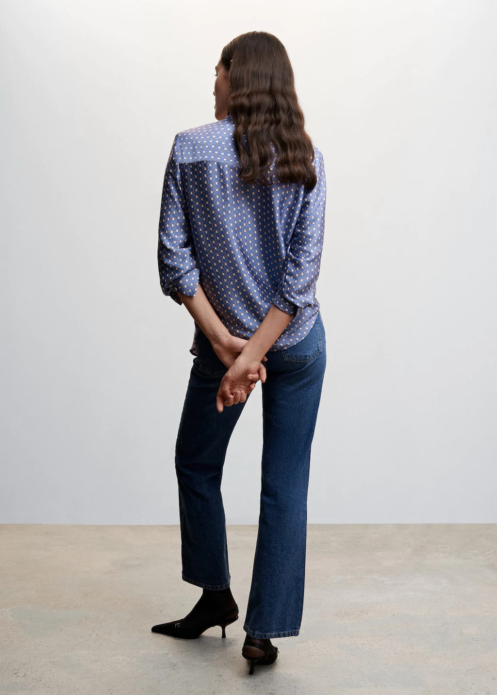 Satin finish flowy shirt