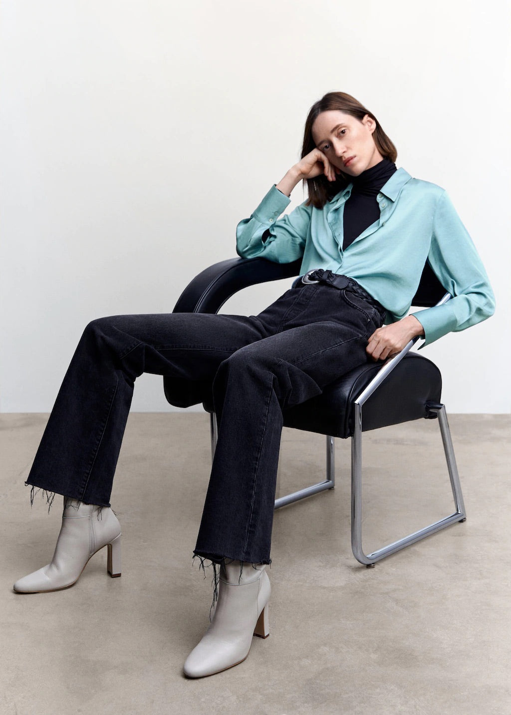 Satin finish flowy shirt