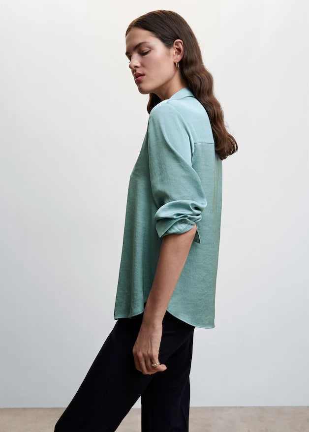Satin finish flowy shirt