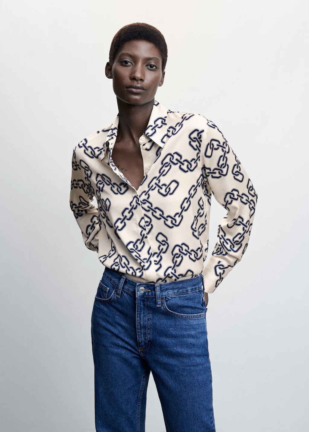 Satin finish flowy shirt
