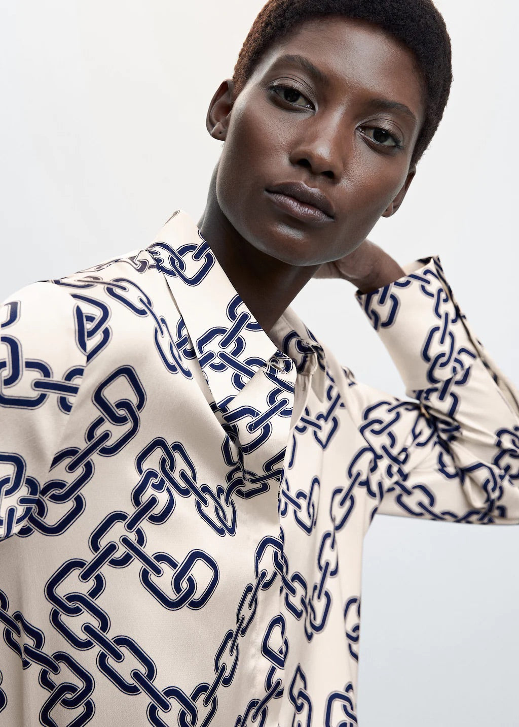 Satin finish flowy shirt