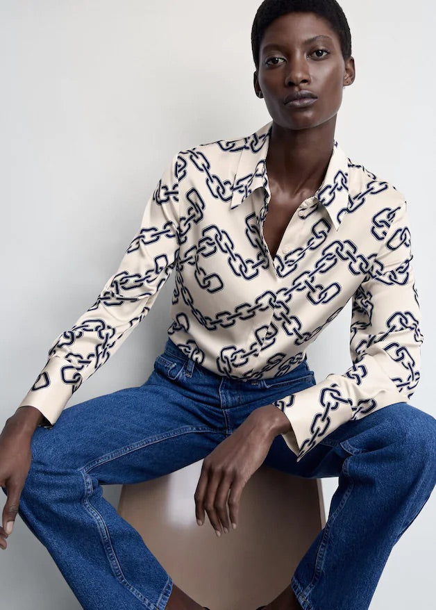 Satin finish flowy shirt