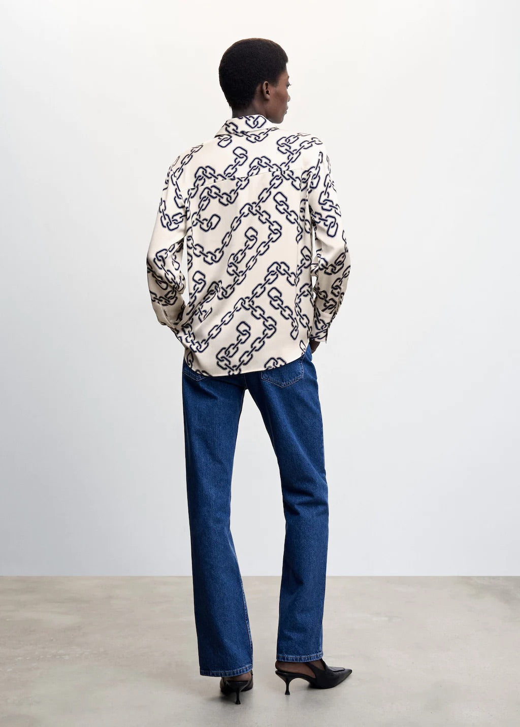 Satin finish flowy shirt
