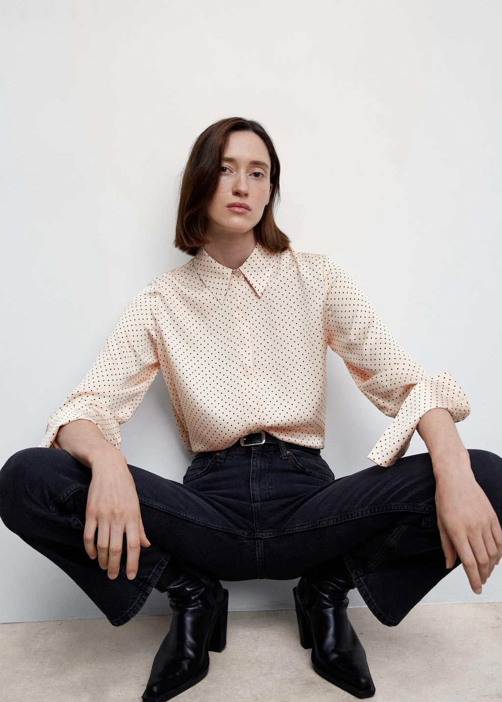Satin finish flowy shirt