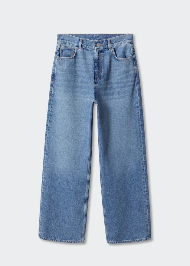 Wideleg loose low rise jeans