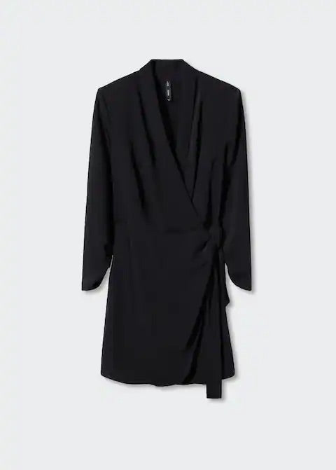 Knotted wrap dress