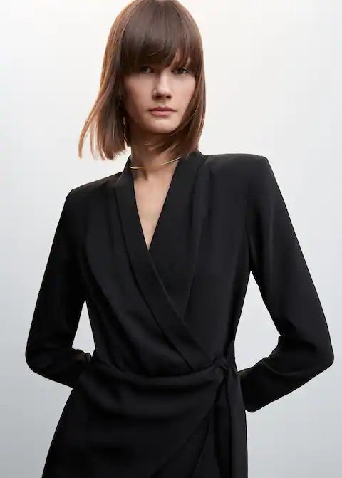 Knotted wrap dress