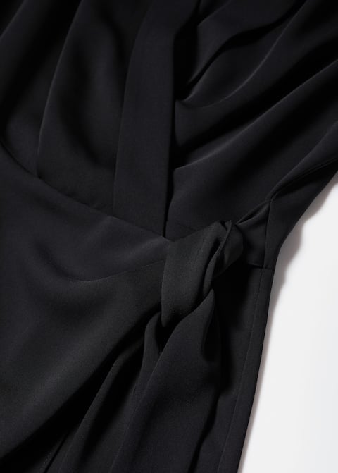 Knotted wrap dress