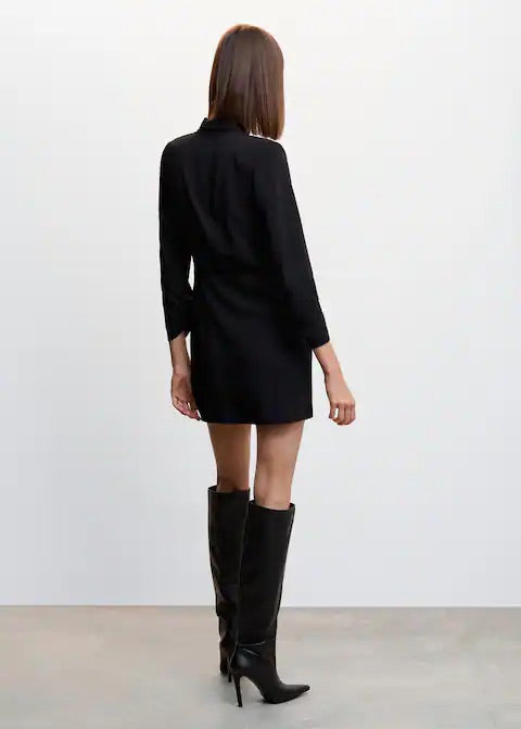 Knotted wrap dress