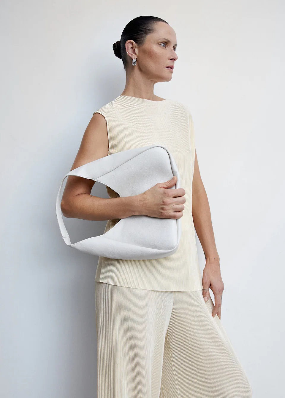 Pleated strap top