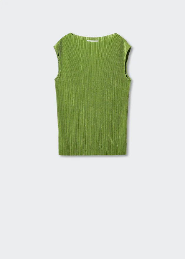 Pleated strap top