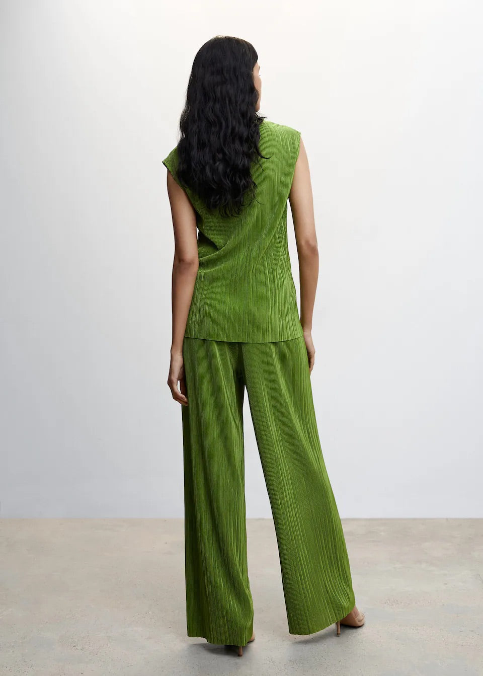 Pleated strap top