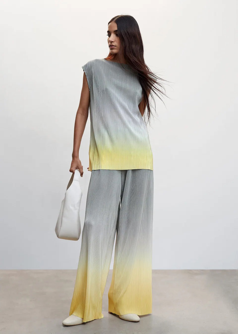 Pleated strap top
