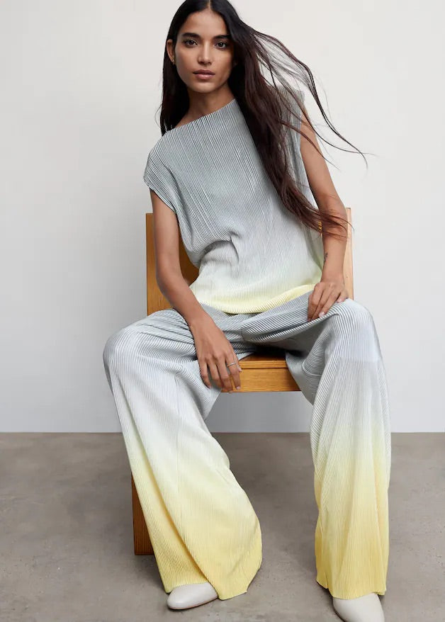 Pleated strap top