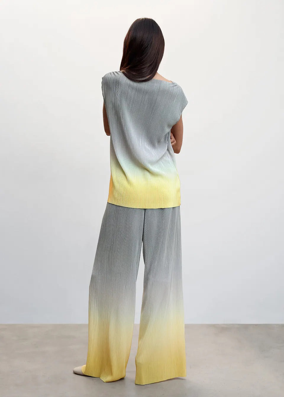 Pleated strap top