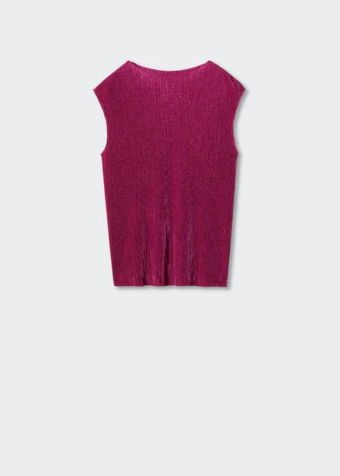 Pleated strap top