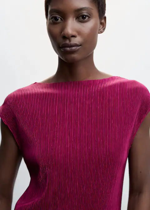 Pleated strap top