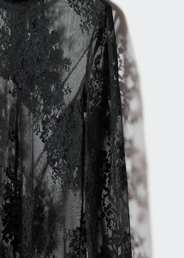 Floral lace T-shirt
