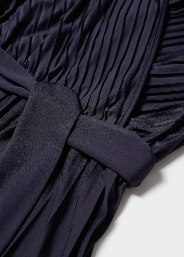 Pleated wrap dress
