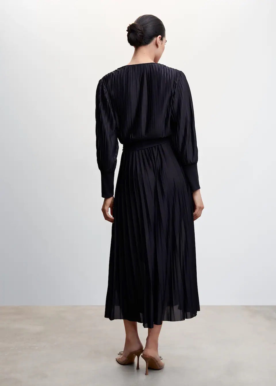 Pleated wrap dress