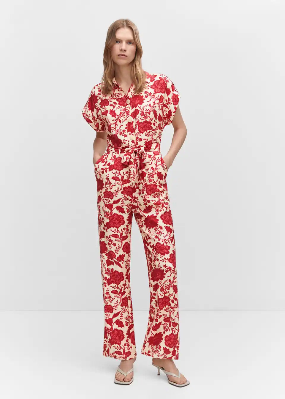 Long printed jumpsuit