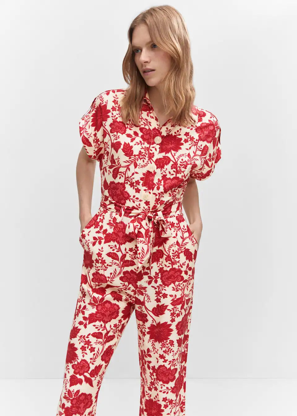 Long printed jumpsuit