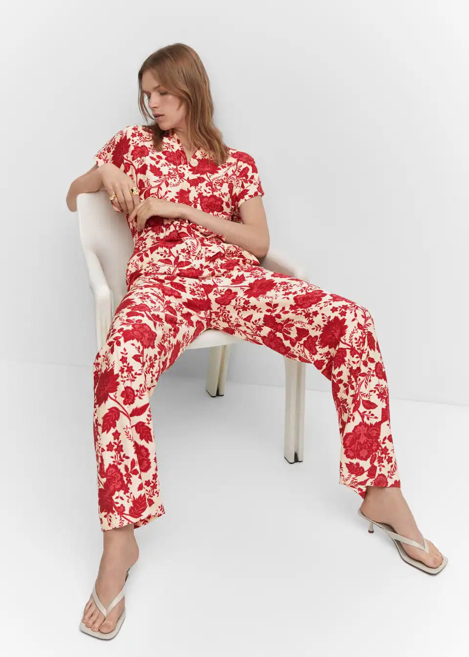 Long printed jumpsuit
