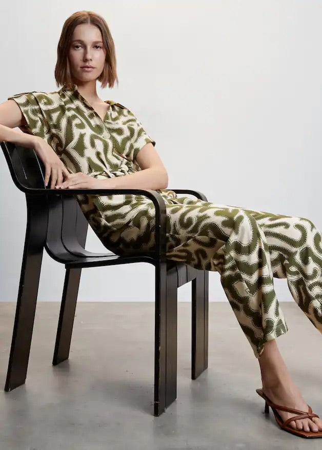 Long printed jumpsuit