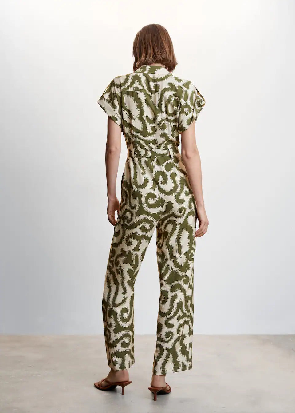 Long printed jumpsuit