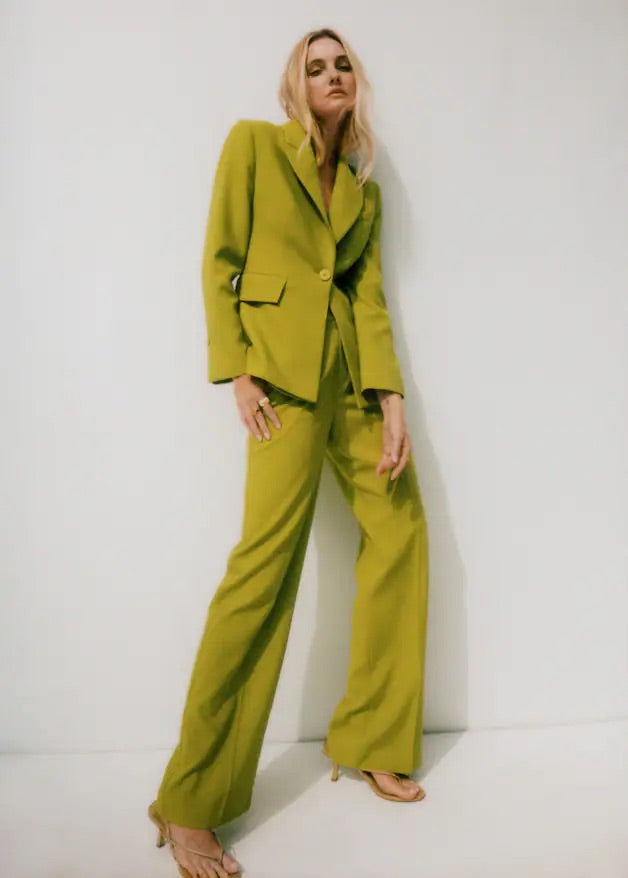 wide leg suit trousers