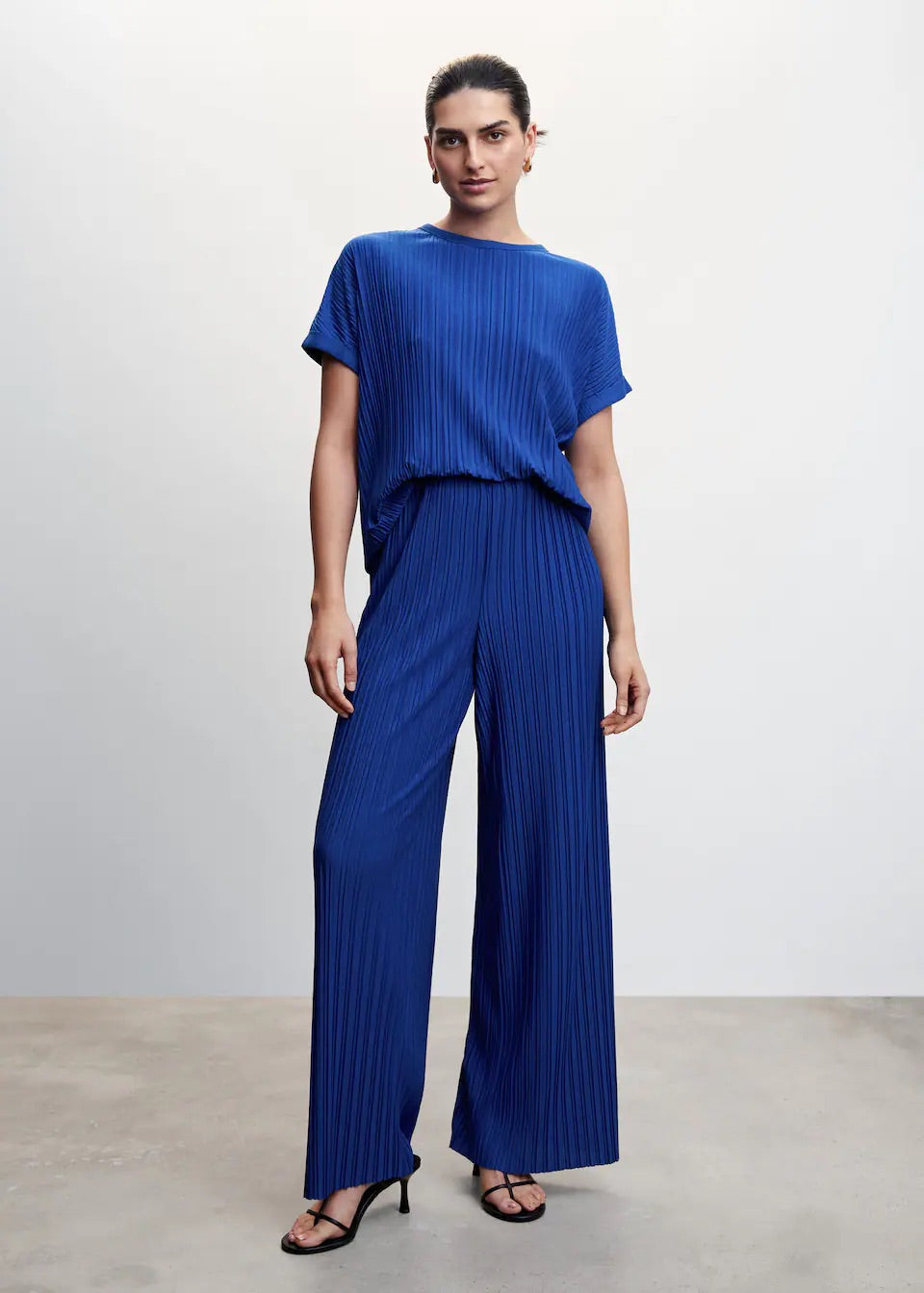 Pleated wideleg trousers