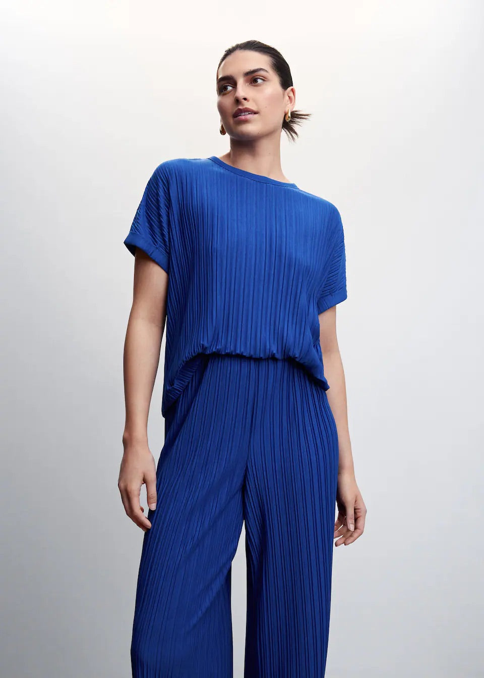 Pleated wideleg trousers