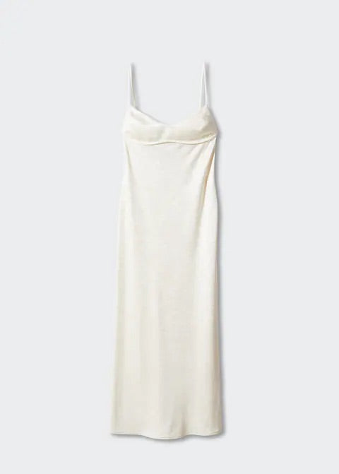 Long back slit dress