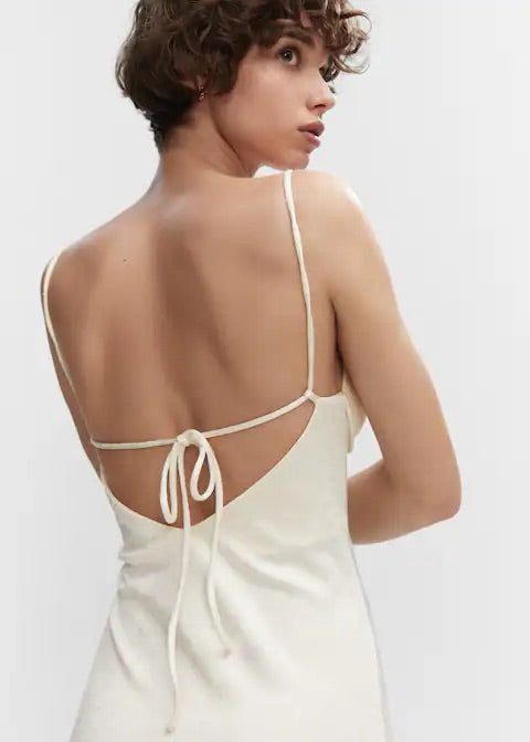 Long back slit dress