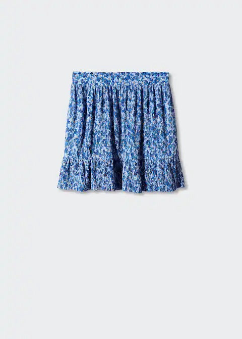Textured printed skirt