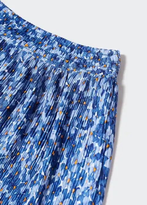 Textured printed skirt