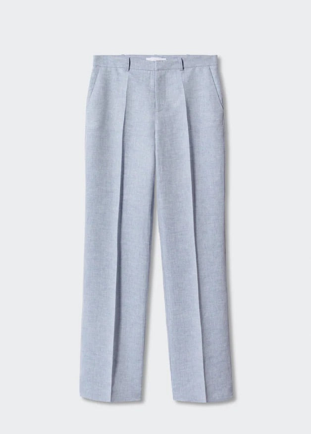 Textured linen trousers