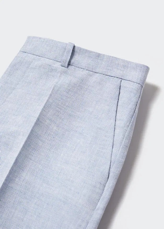 Textured linen trousers