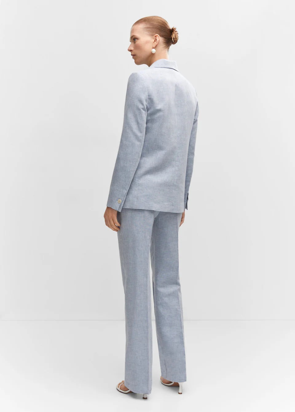 Textured linen trousers