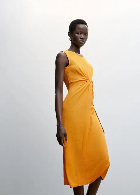 Knot textured dress